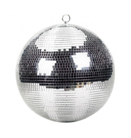 ProX ProX 24" Mirror Disco Ball Bright Silver Reflective Indoor DJ Sphere with Hanging Ring for Lighting  (MB-24)