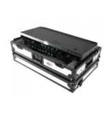 ProX ProX ATA Flight Case for REV7 w/ Laptop Shelf 1U Rack Space + Wheels - White Black (XS-DDJREV7WLTWH)