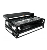 ProX ProX ATA Flight Case for REV7 w/ Laptop Shelf 1U Rack Space + Wheels - White Black (XS-DDJREV7WLTWH)