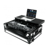 ProX ProX ATA Flight Case for REV7 w/ Laptop Shelf 1U Rack Space + Wheels - White Black (XS-DDJREV7WLTWH)