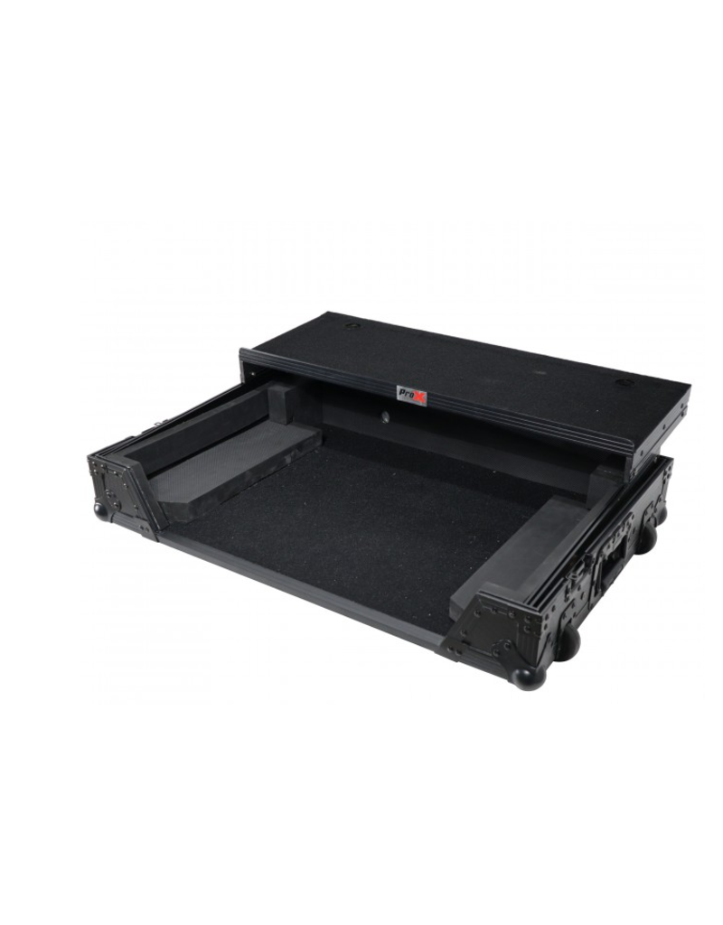 ProX ProX  Black ATA Style DJ Controller Case for DDJ-REV5 XDJ-RX3 RX2 Case w/Laptop Shelf + Wheels  (XS-XDJRX3WLTBL)