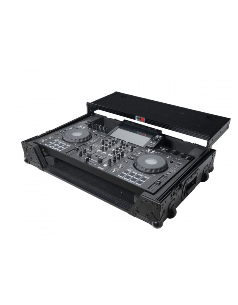 ProX ProX  Black ATA Style DJ Controller Case for DDJ-REV5 XDJ-RX3 RX2 Case w/Laptop Shelf + Wheels  (XS-XDJRX3WLTBL)