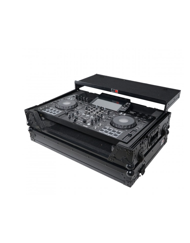 ProX ProX  Black ATA Style DJ Controller Case for DDJ-REV5 XDJ-RX3 RX2 Case w/Laptop Shelf + Wheels  (XS-XDJRX3WLTBL)