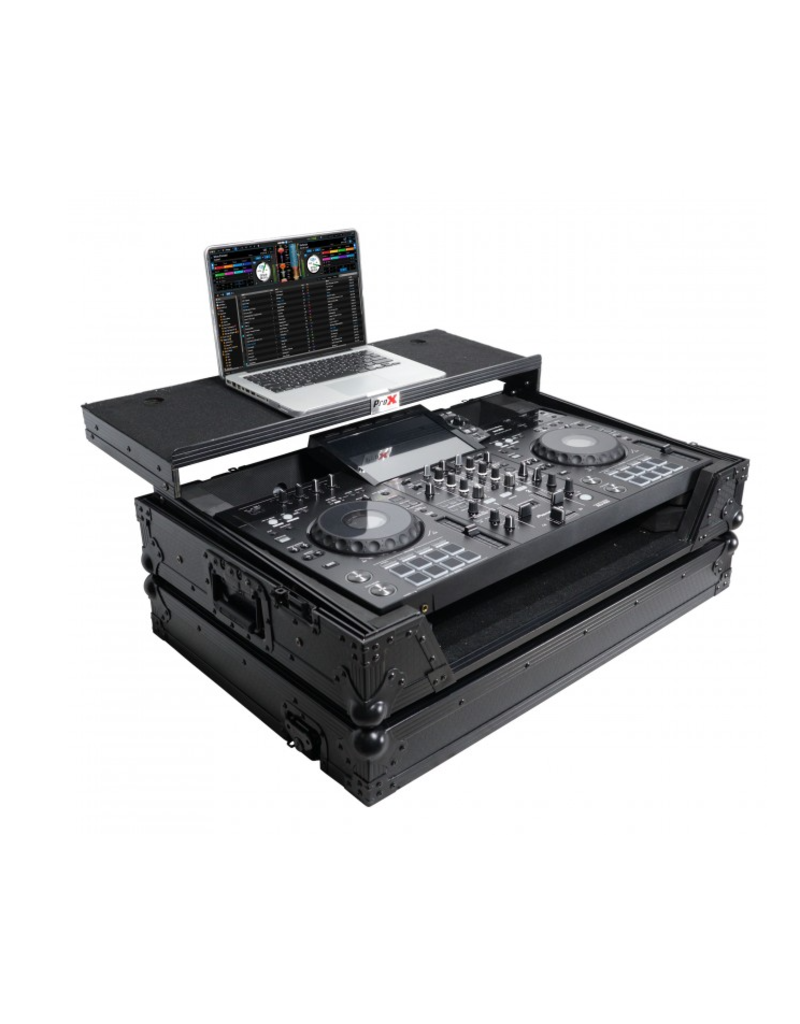 ProX ProX  Black ATA Style DJ Controller Case for DDJ-REV5 XDJ-RX3 RX2 Case w/Laptop Shelf + Wheels  (XS-XDJRX3WLTBL)