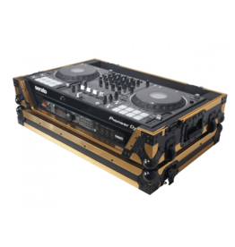 ProX ProX ATA Flight Case for Pioneer DDJ1000 FLX6 SX3 DJ Controller w/ 1U Rack Space + Wheels - Gold Black (XS-DDJ1000WFGLD)