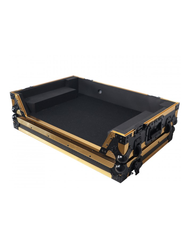 ProX ProX ATA Flight Case for Pioneer DDJ1000 FLX6 SX3 DJ Controller w/ 1U Rack Space + Wheels - Gold Black (XS-DDJ1000WFGLD)