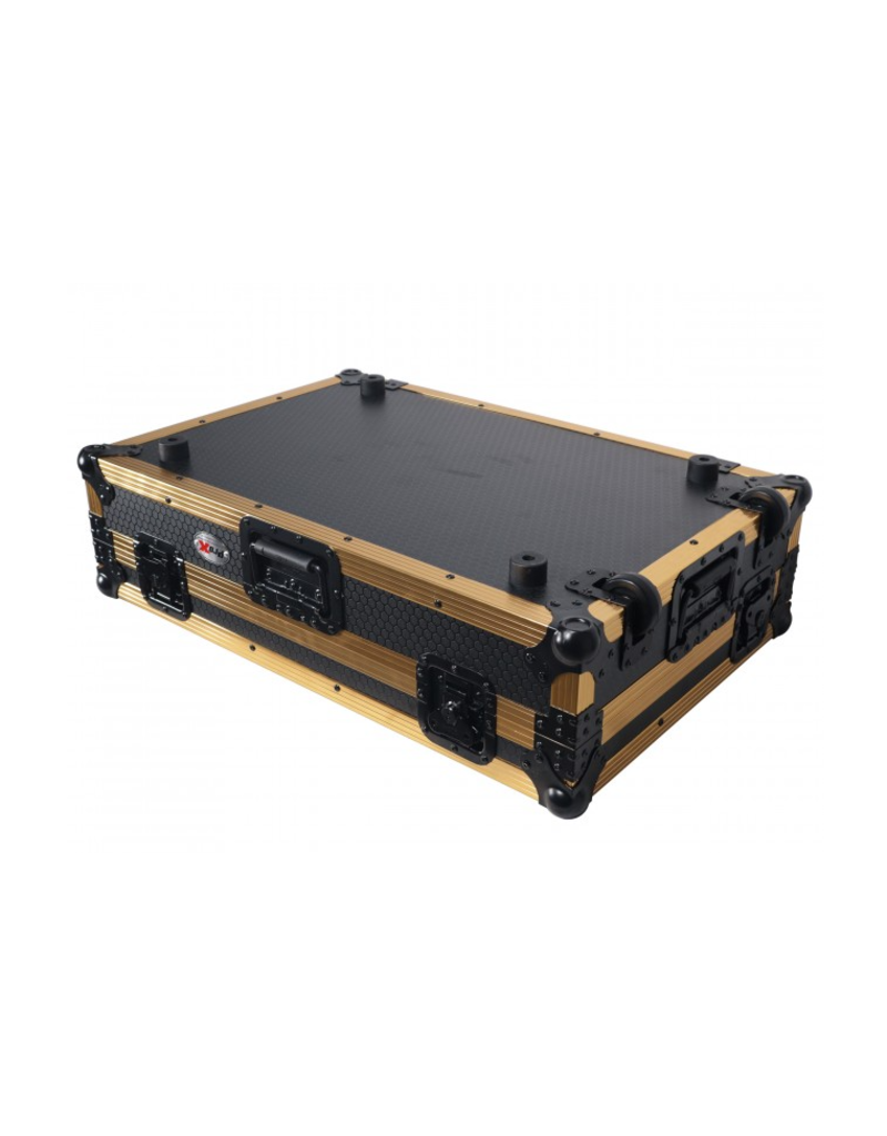 ProX ProX ATA Flight Case for Pioneer DDJ1000 FLX6 SX3 DJ Controller w/ 1U Rack Space + Wheels - Gold Black (XS-DDJ1000WFGLD)