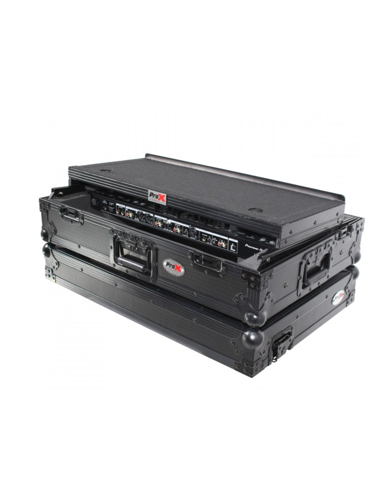 ProX ProX Black Flight Case For Pioneer DDJ-800 w/Sliding Laptop Shelf +Wheels &1U Rackspace (XS-DDJ800WLTBL)