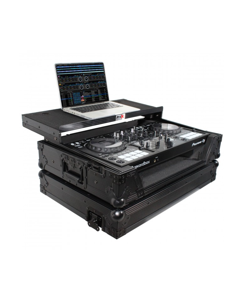 ProX ProX Black Flight Case For Pioneer DDJ-800 w/Sliding Laptop Shelf +Wheels &1U Rackspace (XS-DDJ800WLTBL)