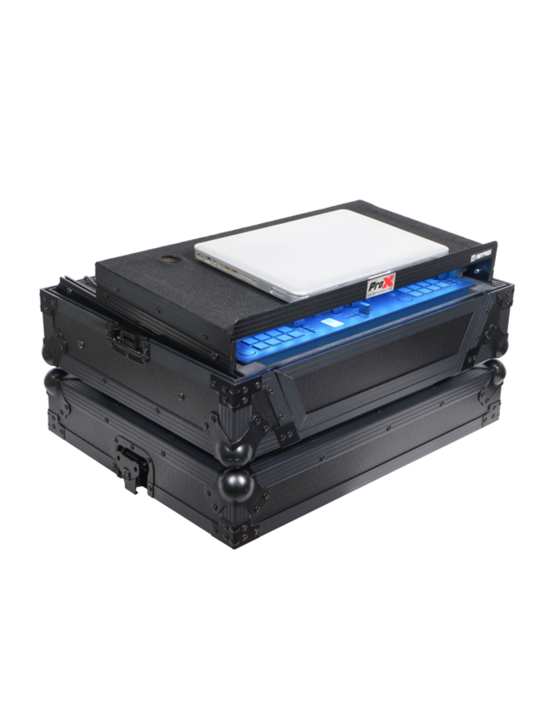 ProX ATA Flight Case For Pioneer AlphaTheta OMNIS-DUO DJ Controller with Laptop Shelf + LED  (XS-OMNISDUOLTBLLED)