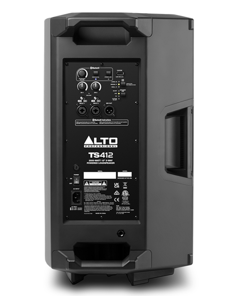 Alto TS412 TrueSonic 4 Series 2500W 12" 2-Way Active Loudspeaker with Bluetooth (TS412)