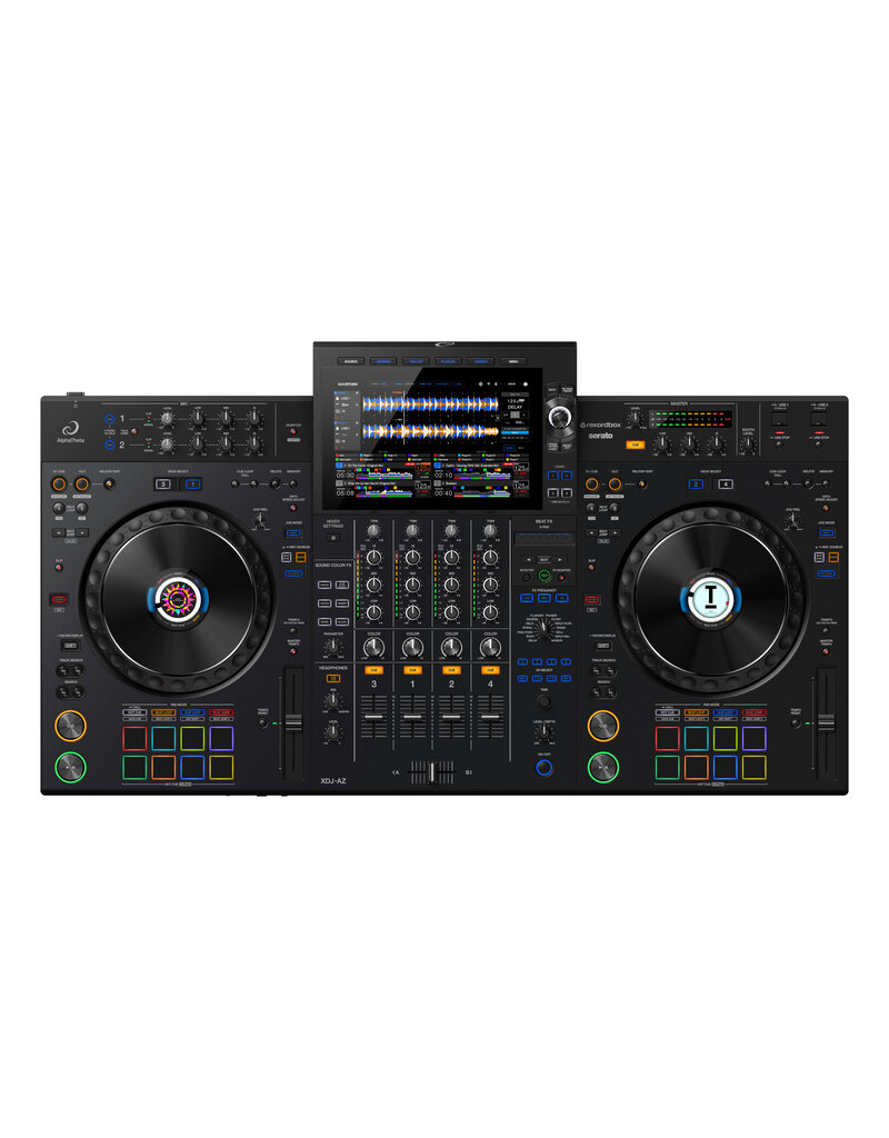 AlphaTheta XDJ-AZ All-in-One DJ System  w/ Built-in Wi-Fi +  4-deck Playback and SonicLink Compatibility - AlphaTheta
