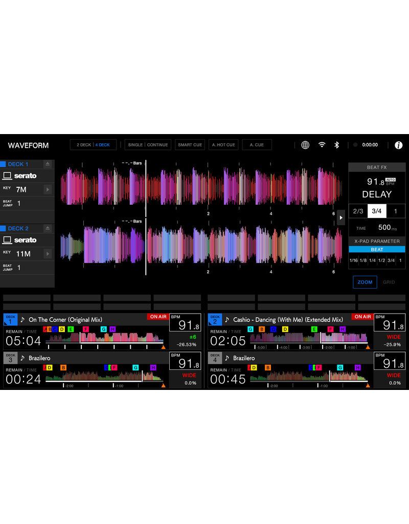 AlphaTheta XDJ-AZ All-in-One DJ System  w/ Built-in Wi-Fi +  4-deck Playback and SonicLink Compatibility - AlphaTheta