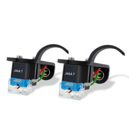 Jico JICO Omnia J44A 7 DJ Improved SD Cartridges Mounted on Black JICO Headshells (2-Pack) J-AAC0834