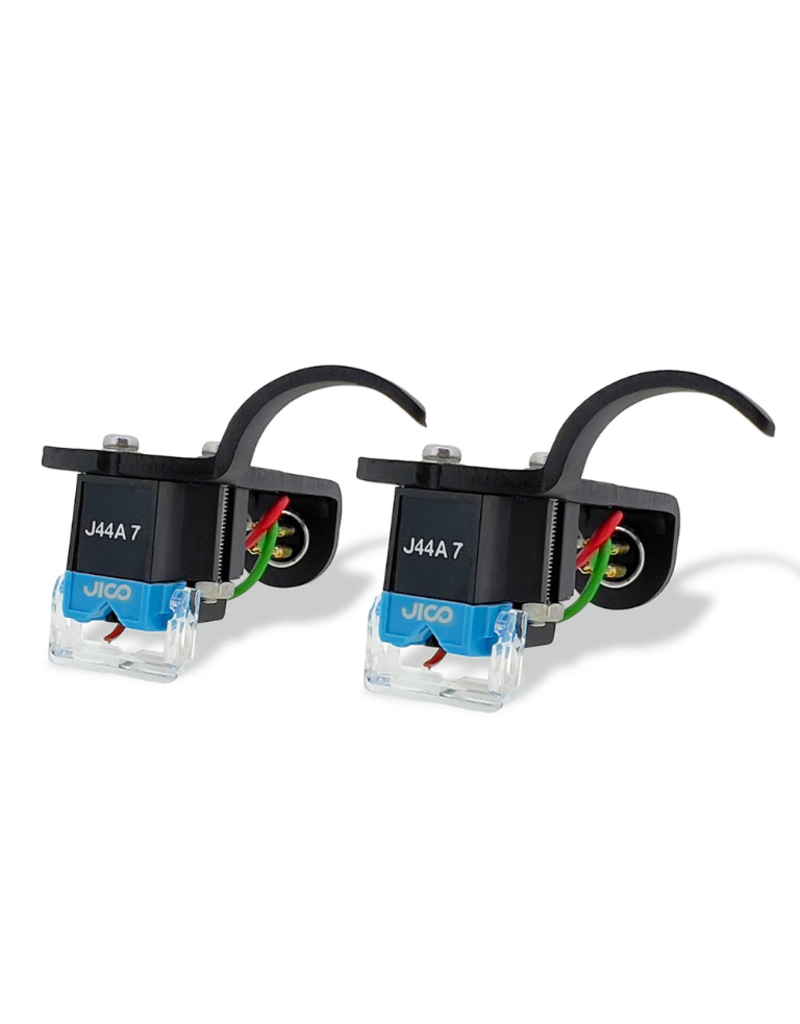 Jico JICO Omnia J44A 7 DJ Improved SD Cartridges Mounted on Black JICO Headshells (2-Pack) J-AAC0834