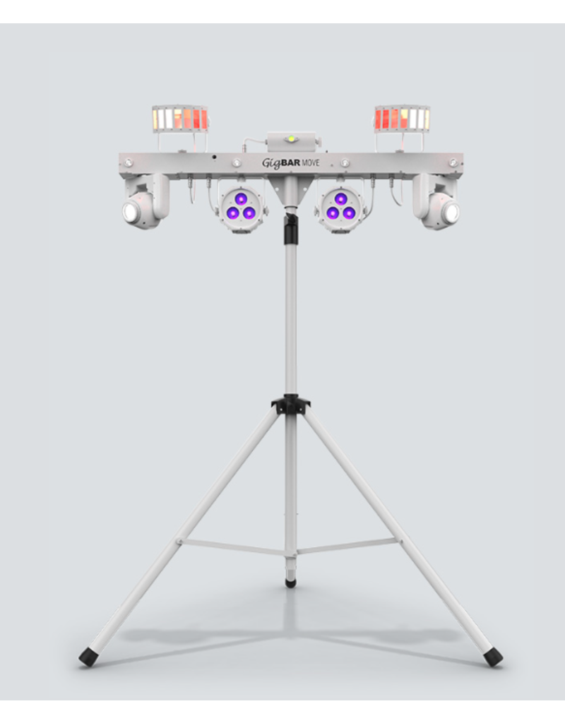Chauvet DJ Chauvet DJ GigBAR Move 5-in-1 Lighting System with Moving Heads, Pars, Derbys, Strobe, and Laser Effects (White) (GIGBARMOVEWHT)