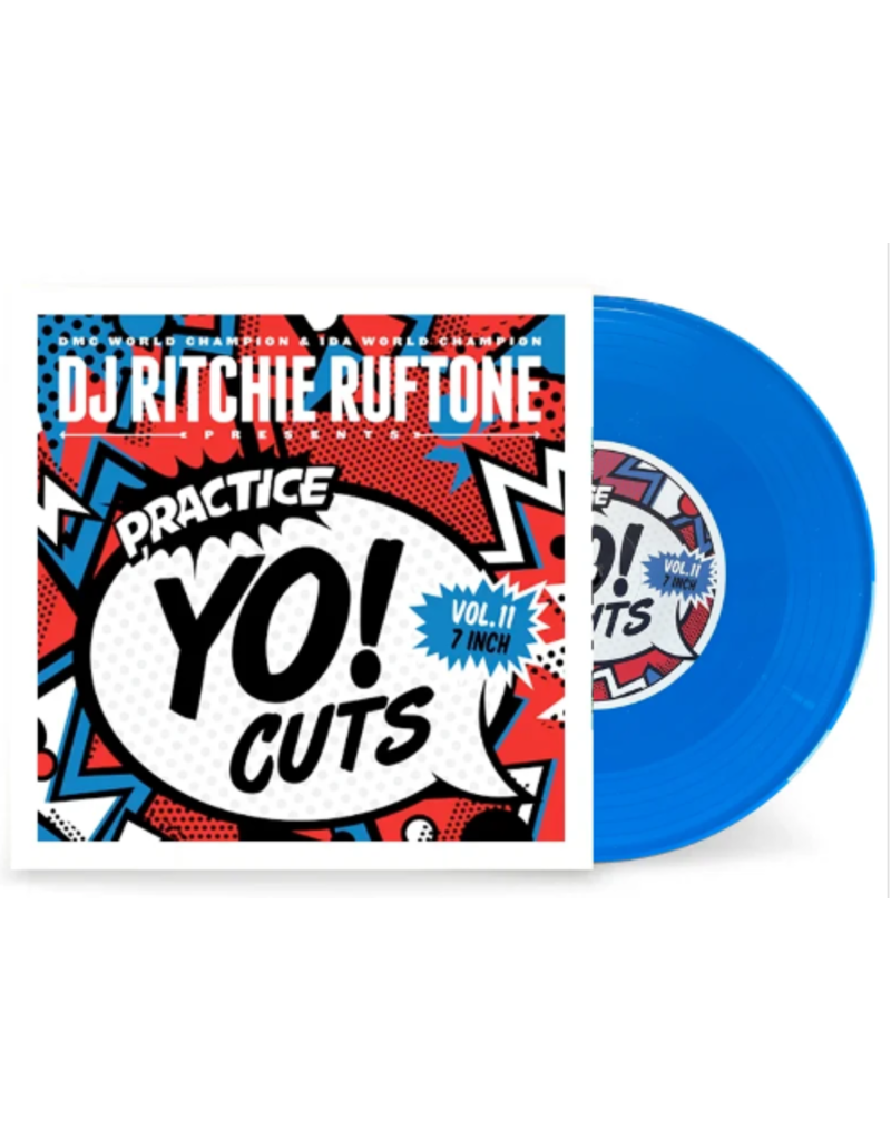 Turntable Training Wax Ritchie Ruftone Practice Yo! Cuts Vol. 11 ::: 7" BLUE Scratch Record