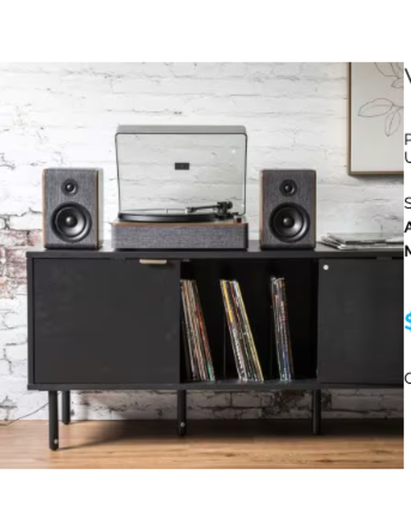 Crosley Crosley Nocturne Record Player Turntable With Speakers - Charcoal