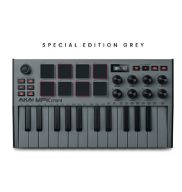 AKAI Akai Pro MPK Mini MK3 25-Key MIDI Controller GREY (MPKMINI3 GREY)