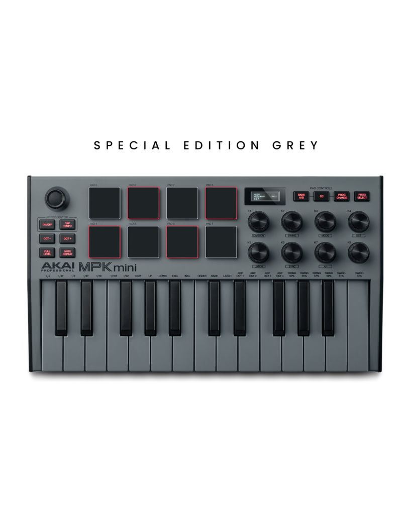 AKAI Akai Pro MPK Mini MK3 25-Key MIDI Controller GREY (MPKMINI3 GREY)
