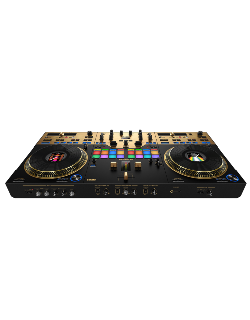 DDJ-REV7-N GOLD: Scratch-style 2-channel DJ Controller with motorized jog wheels and on jog display for Serato DJ Pro - PIONEER DJ
