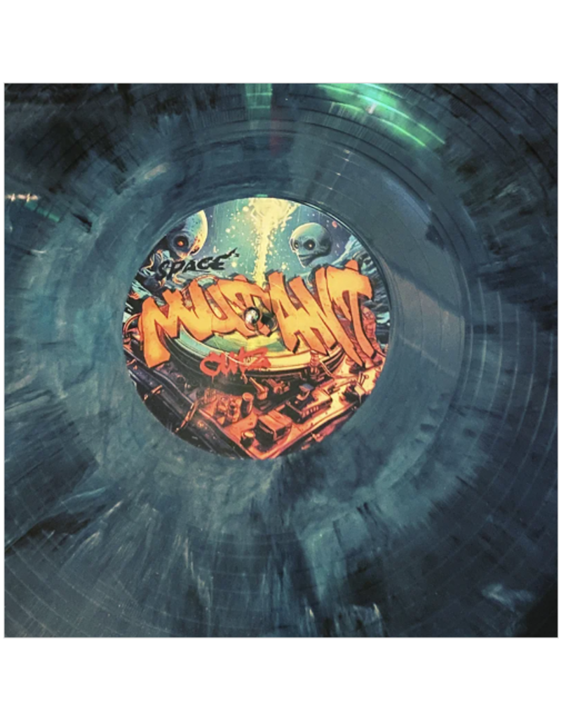 CrabCake Records Space Mutant Cutz 12" Cyan + Black Cosmos Scratch Record from Crabcake Records