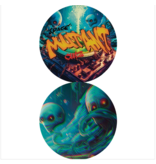 CrabCake Records Space Mutant Cutz 12" Cyan + Black Cosmos Scratch Record from Crabcake Records