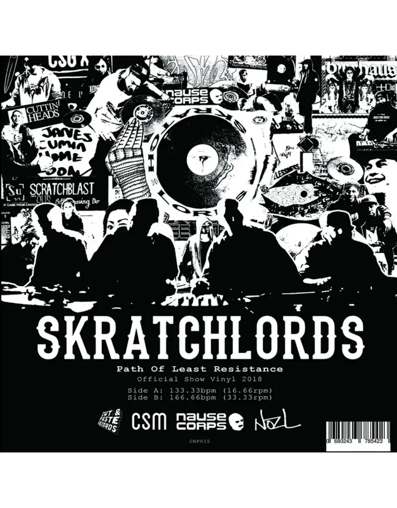 Cut & Paste Path of Least Resistance: The Skratch Lords 12" Scratch Record - Cut & Paste Records BLUE VINYL!