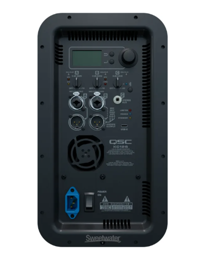 QSC QSC KC12 Active 12" 3-Way Column Loudspeaker System with Bluetooth (Black) KC12-BK