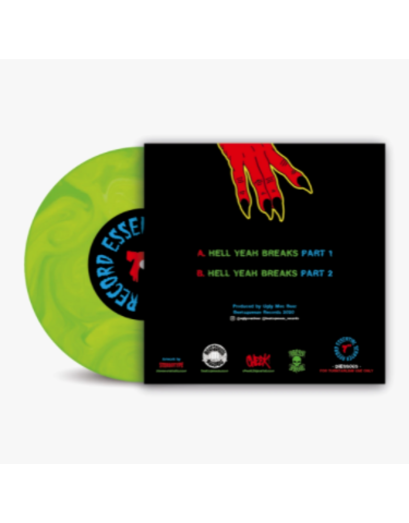Beatsqueeze Hell Yeah Breaks by Ugly Mac Beer: Toxic Green 7" Scratch Record  (Import)