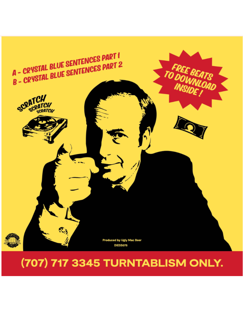 Beatsqueeze Crystal Blue Cuts: Transparent Blue 7" Scratch Record by Ugly Mac Beer (Import)