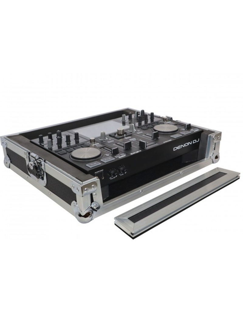 ProX ProX ATA Style Flight Travel Case for Denon DJ Prime Go - Silver On Black (X-PRIMEGO)