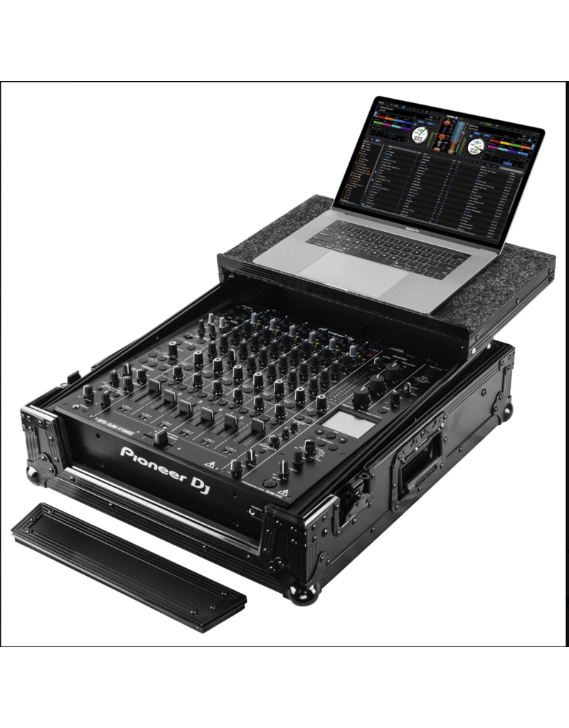 Odyssey V10 Mixer ATA Flight Case in Black with Glide Laptop Platform (FZGSDJMV10BL)