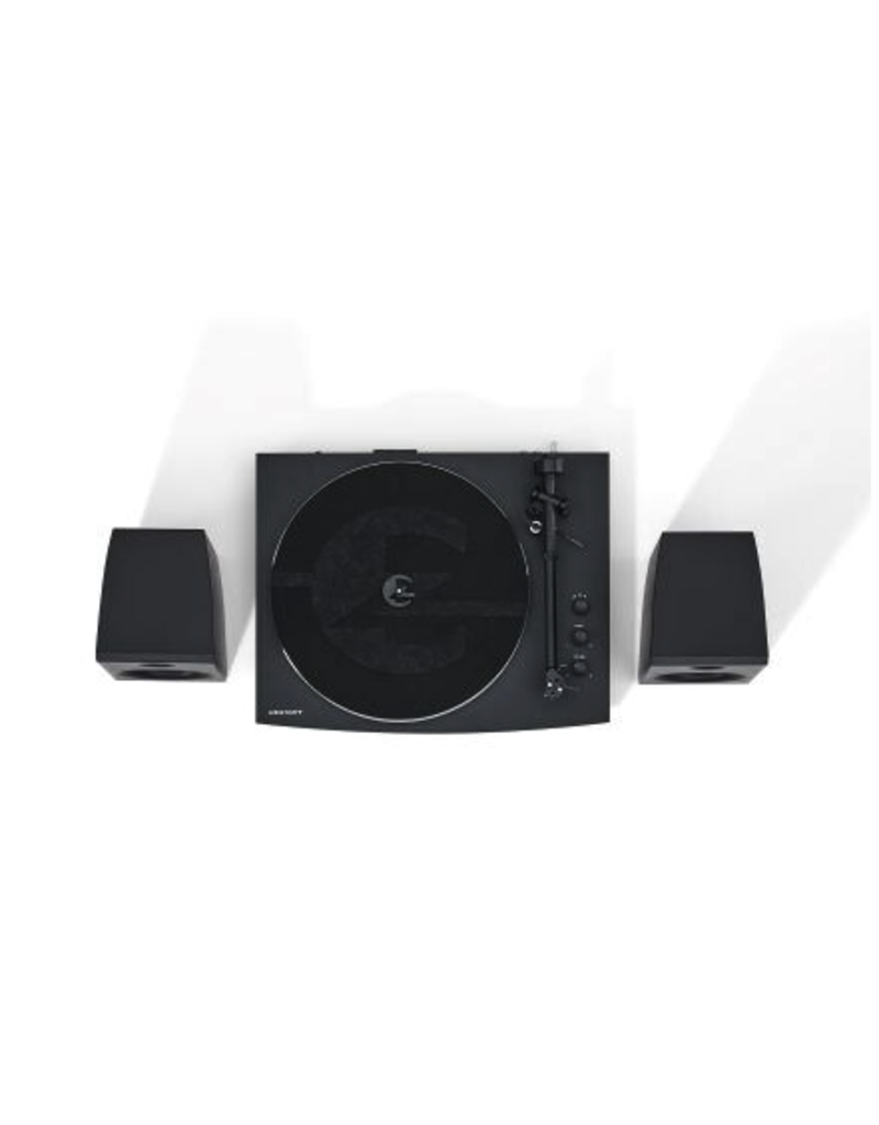 Crosley Crosley T150C Record Player Turntable with Speakers Shelf System - Black