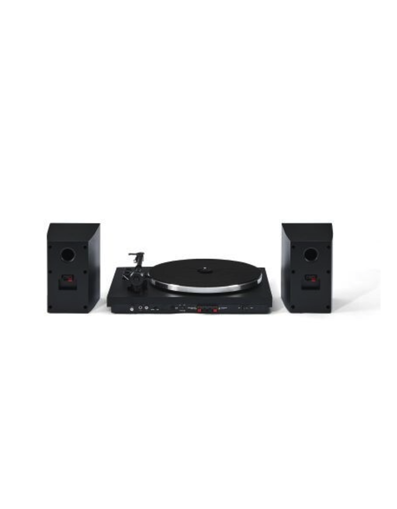 Crosley Crosley T150C Record Player Turntable with Speakers Shelf System - Black
