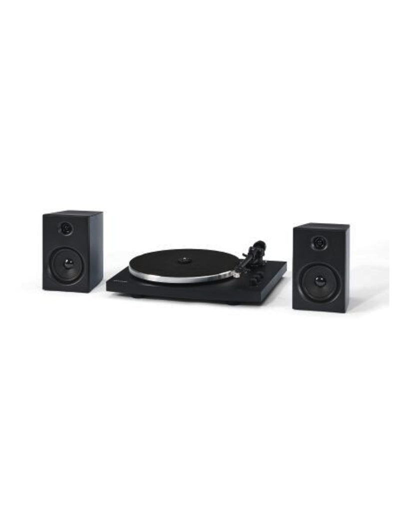 Crosley Crosley T150C Record Player Turntable with Speakers Shelf System - Black