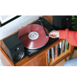 Crosley Crosley T150C Record Player Turntable with Speakers Shelf System - Black