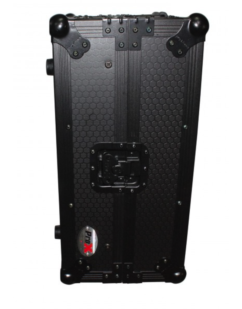 ProX ProX ATA Flight Hard Case for Large Format 12" Universal DJ Mixer w/ Laptop Shelf Black on Black (XS-M12LTBL)