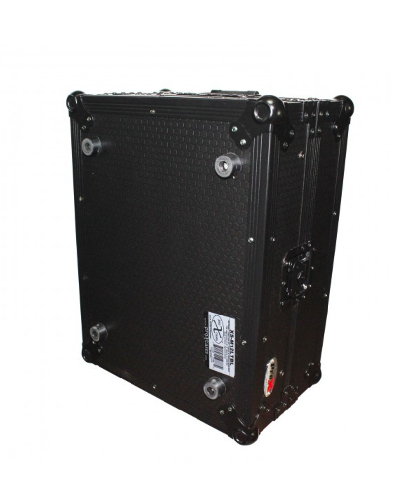 ProX ProX ATA Flight Hard Case for Large Format 12" Universal DJ Mixer w/ Laptop Shelf Black on Black (XS-M12LTBL)