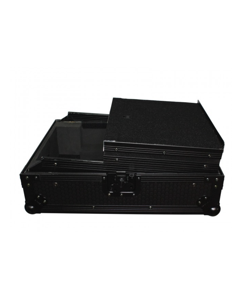 ProX ProX ATA Flight Hard Case for Large Format 12" Universal DJ Mixer w/ Laptop Shelf Black on Black (XS-M12LTBL)