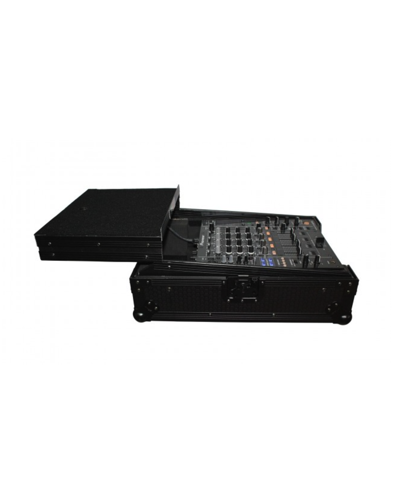 ProX ProX ATA Flight Hard Case for Large Format 12" Universal DJ Mixer w/ Laptop Shelf Black on Black (XS-M12LTBL)