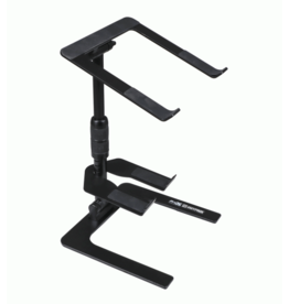 ProX Ibis Folding DJ Laptop Stand w/ Adjustable Height Accessory Tray + Carrying Bag in Black (T-LPS900BLK)