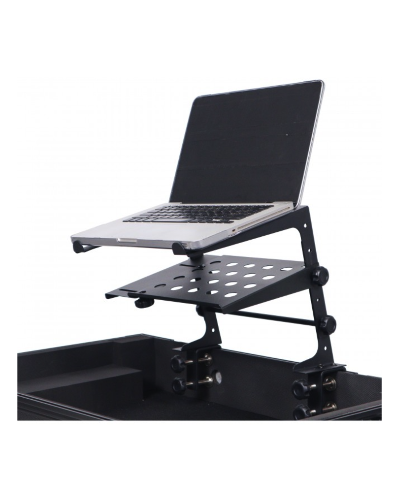 ProX ProX Universal Portable Desktop Laptop Stand with 2nd Tier Shelf and Mounting Clamps for DJ Cases (T-ULPS200)