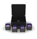 Chauvet DJ Chauvet DJ Freedom Par H9 IP X4 Battery-Powered IP54 RGBAW+UV LED PAR Kit with Bag, Remote, and Multi-Charger (4-Pack)