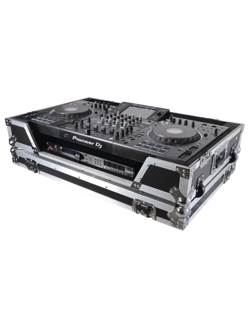 ProX ProX ATA Flight Case For XDJ-XZ  with 1U Rack Space + Wheels Black/Silver (XS-XDJXZ W)
