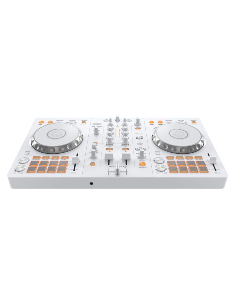 White DDJ-FLX4  2-channel DJ controller for rekordbox and Serato - Pioneer DJ