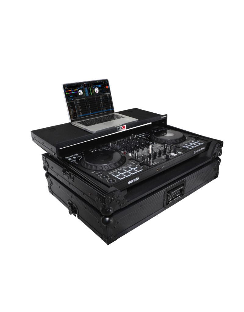 ProX PROX FLX10 or GRV6 with Sliding Laptop Shelf ATA Flight Style Road Case Black Finish Slim Case