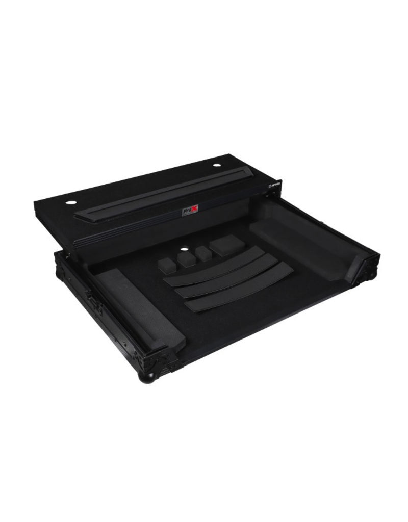 ProX PROX FLX10 or GRV6 with Sliding Laptop Shelf ATA Flight Style Road Case Black Finish Slim Case