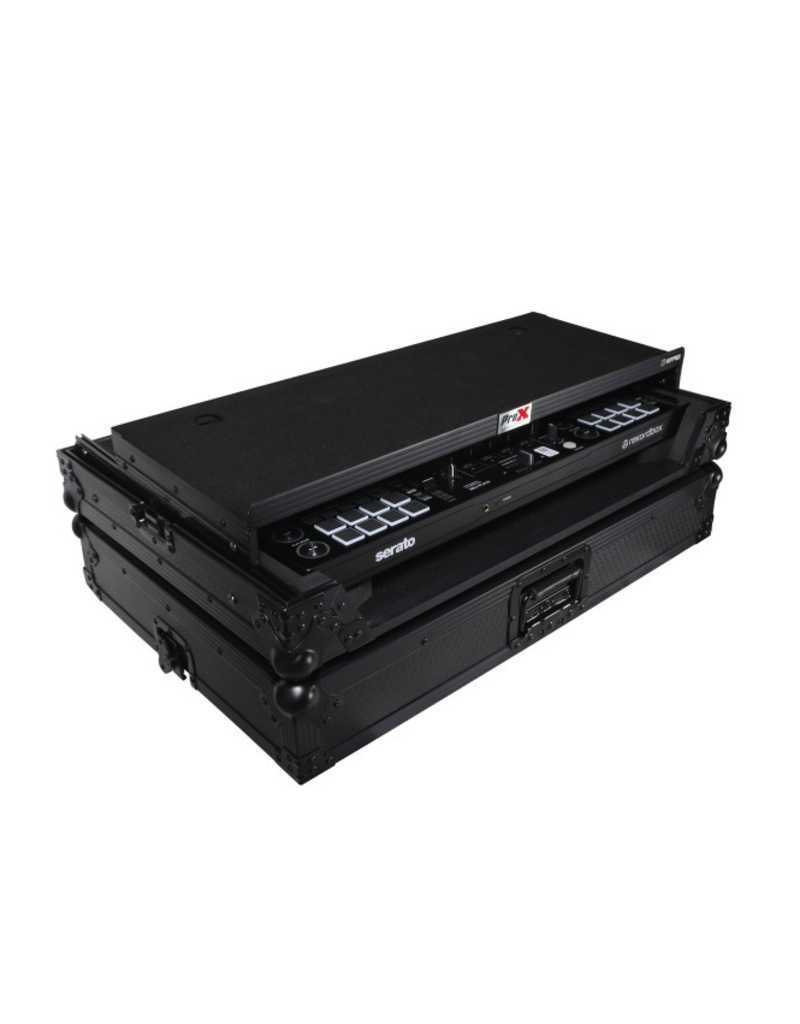 ProX PROX FLX10 or GRV6 with Sliding Laptop Shelf ATA Flight Style Road Case Black Finish Slim Case