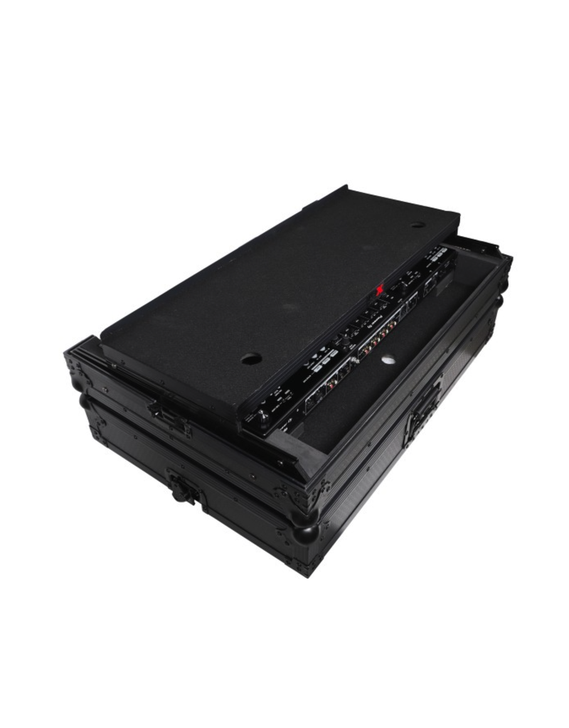 ProX PROX FLX10 or GRV6 with Sliding Laptop Shelf ATA Flight Style Road Case Black Finish Slim Case